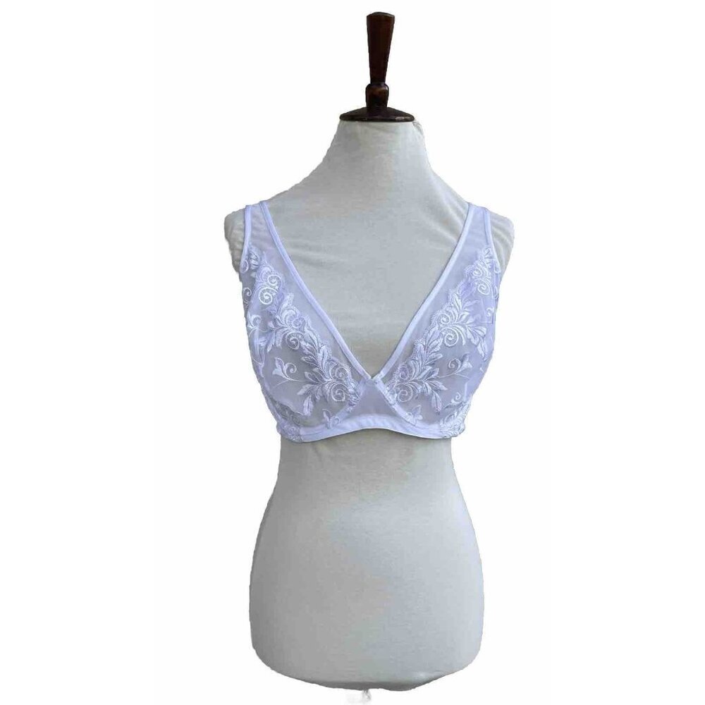 NWOT Soma Sensuous Lace Plunge Bralette Unlined Bra Size 38G